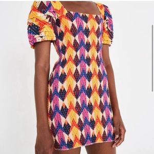 Farm Rio Lindeza Grafica Mini Dress